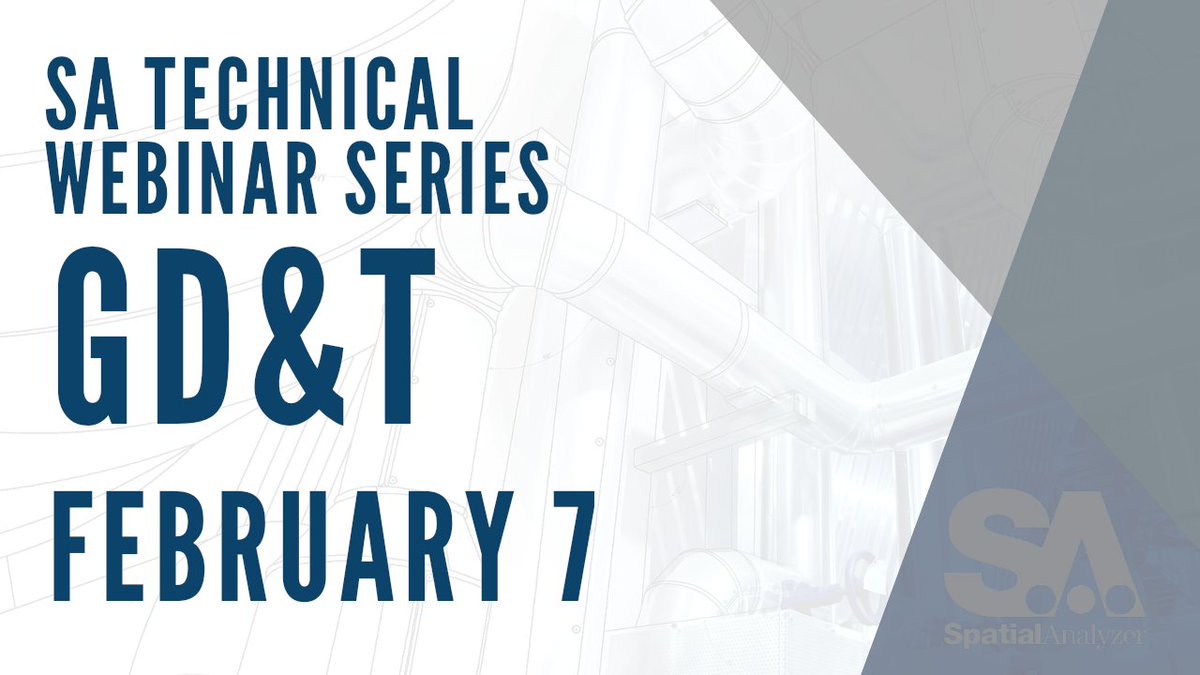 SpatialAnalyzer's tweet image. ICYM: We are hosting webinars the first Friday of every month at 2PM starting TOMORROW! Join us as we discuss GD&T within #SpatialAnalyzer Register here: 2020niar.eventbrite.com