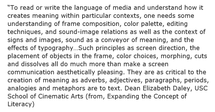 fbaker's tweet photo. Great explanation as to why teaching #film is important. 
#filmeducation #filmastext #readthemovies https://t.co/uLNSmGZvna