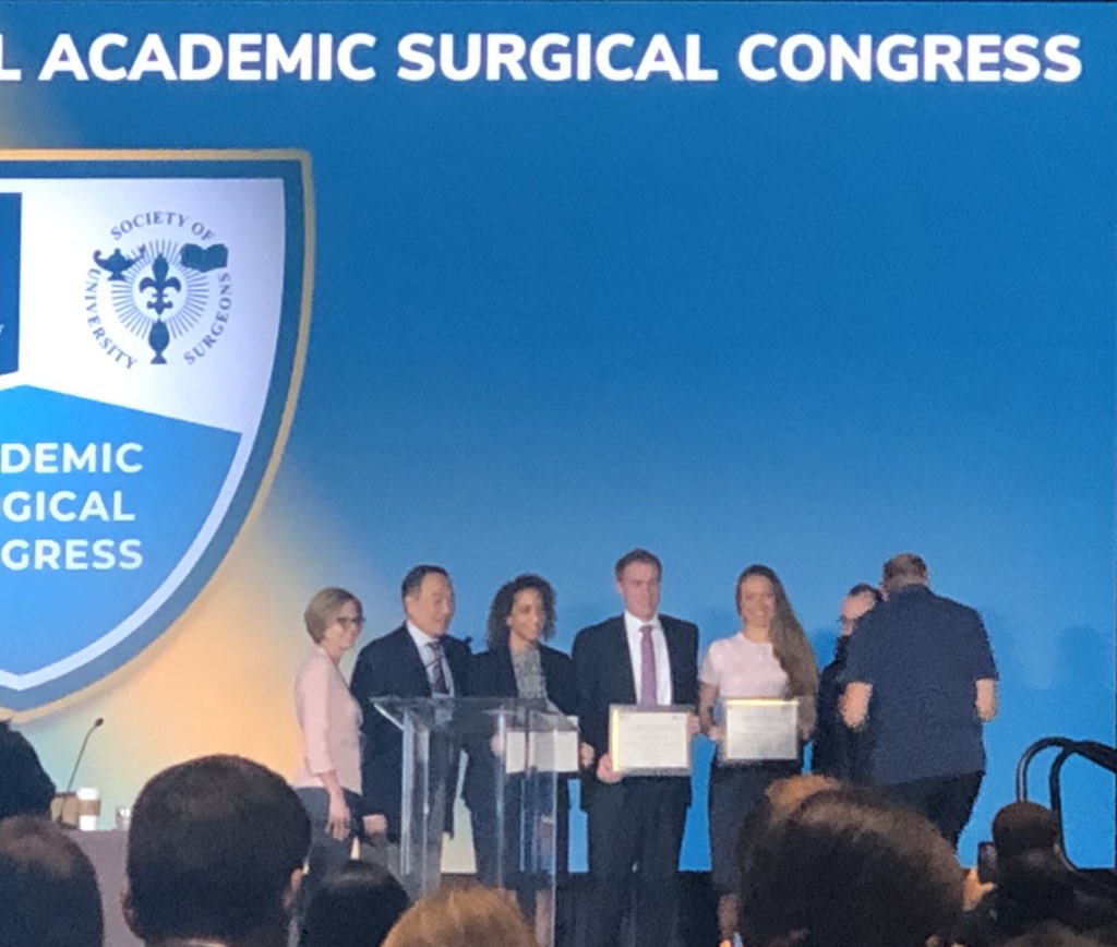 Congratulations @rachelbatkinson on winning the AAS Outstanding Resident Research Award for her fantastic plenary presentation on gender disparities in surgery!!! @BWHSurgery @CSPH_BWH @lindsaykuo @NelyaMel @NancyLCho