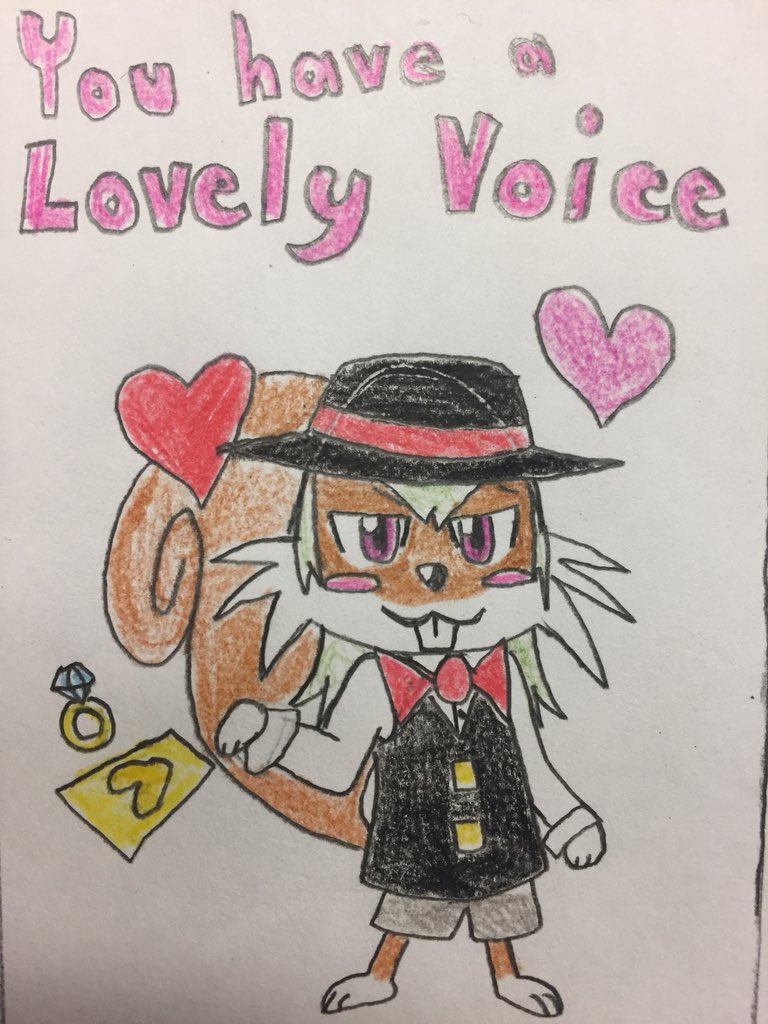 bumpernyan's tweet photo. Bumper Blocks Valentine. Agent Squirrel: You Have a Lovely Voice. 😘💕 💝💘💝💘💝💘💝💋😍 #agentspecthare #ValentinesDay #YokaiWatch #art https://t.co/CTcbj4t0Mq