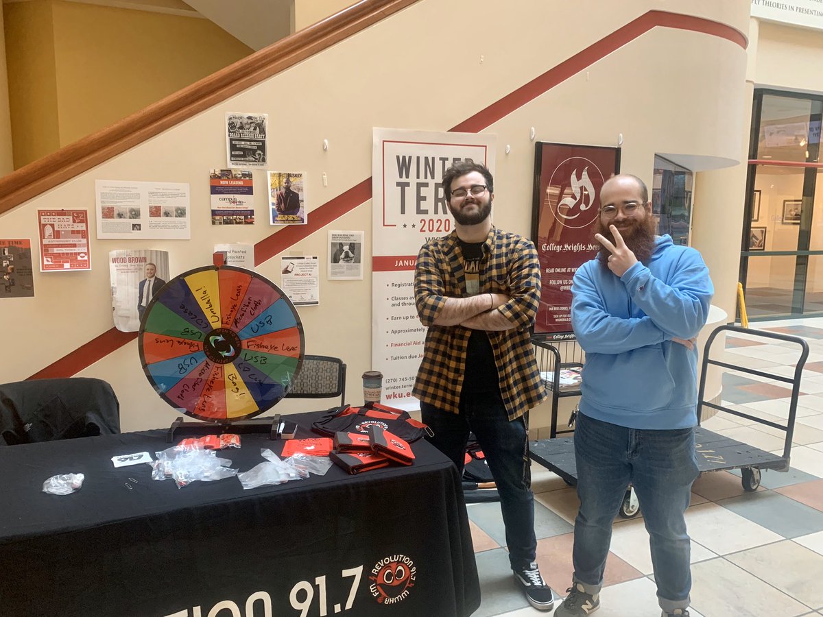 We’ve got free stuff!🙌

Students, come by and see us in the first floor of Mass and spin the wheel for a free item. Plus, we’ve got info on our interest meeting for the spring semester.

Come by and see us!