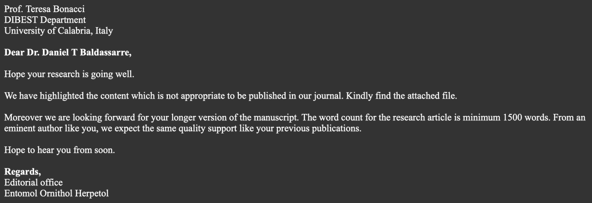 UPDATE: Devastating news! Desk rejection! Appreciate the quick turnaround time though. Thinking of reformatting for Nature...  #PublishOrPerish