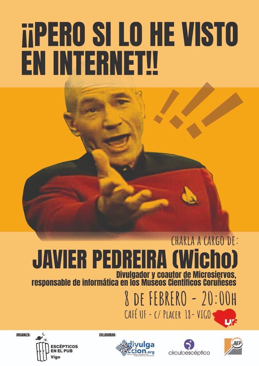 Que no se os olvide que es el sábado a las 20h en el Uf