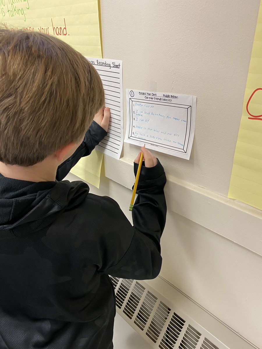 Today students created riddles and made inferences to figure out the answer! #FHLeads