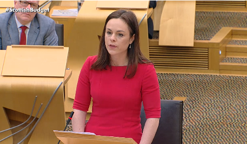JoanMcAlpine's tweet photo. If you have step in to deliver a £43bill national budget with almost no notice it helps if you have an impressive grasp of detail. Thank goodness then for the intelligent and fluent  @KateForbesMSP - not yet thirty &amp; the first woman to present the Scottish budget.. 🏴󠁧󠁢󠁳󠁣󠁴󠁿💪⭐️ https://t.co/0zjAxY3LsB