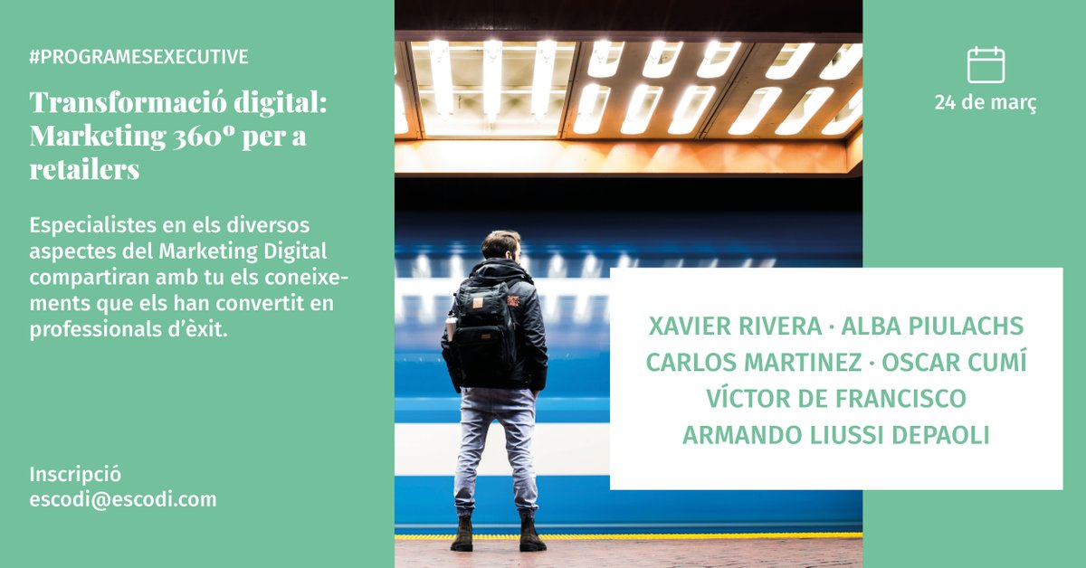 ESCODIretail's tweet photo. 📌Escodi per la transferència de coneixement al sector del #retail.
👉 https://t.co/WjqW7Lqxgb
@xavierrivera #AlbaPiulachs (@MediaMarkt_es) Carlos Martínez (@epiniumCOM) @oscarcumi Víctor de Francisco (@victordf) Mando Liussi @mandomando https://t.co/eaBtrZD7LM