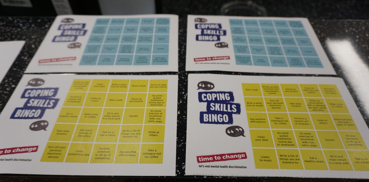 wolterskluweruk's tweet photo. It's Time To Talk Day and we've been running a number of activities, including "Getting to Know You" Jenga,  conversation games and coping skills bingo raise awareness of mental health issues. #TimeToTalk #TimeToTalkDay https://t.co/tVP8YF5EJp