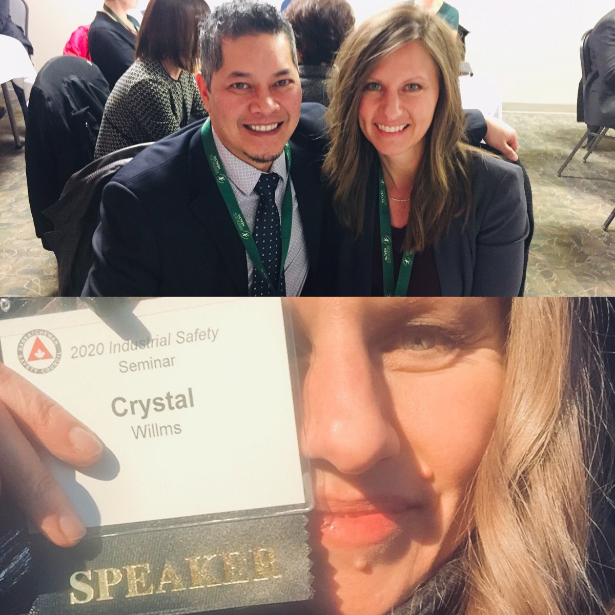 TheCrystalFactr's tweet photo. I recently brought my spouse to Breaking Barriers: A Journey to Mental Wellness (hosted by Bridges Health) and delivered my Work Time-Loss Management and Prevention info for the @SkSafetyCouncil’s Industrial Safety Seminar. Employers are taking employee #wellness to a new level. https://t.co/0HX4Eg9lrx