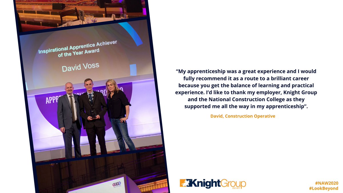 David recently completed the Construction Operative #Apprenticeship with us and is now working on Knight Group projects as a qualified Construction Operative. #NAW2020 #LookBeyond <a href="/CITB_UK/">CITB</a>