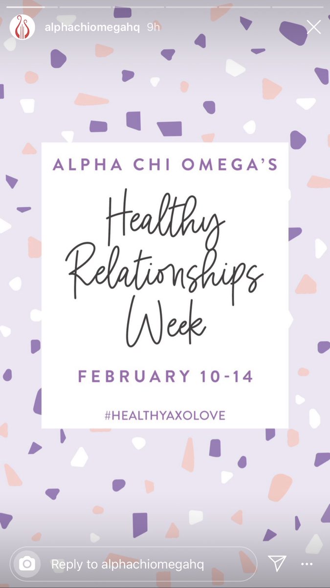 Healthy Relationships Week starts this Monday💜 We’re so excited to share more about our philanthropy with you all! #HealthyAXOLove