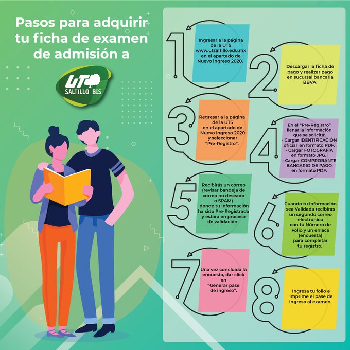 SEducacionCoah's tweet image. Atención Futuros Universitarios Universidad Tecnológica de Saltillo
Ya pueden adquirir su ficha para el examen de admisión de la Universidad en nuestro sitio web utsaltillo.edu.mx 
¡Aplica y conviértete en un Green Hornet!
#UTSaltillo #GreenHornets #NewStudents