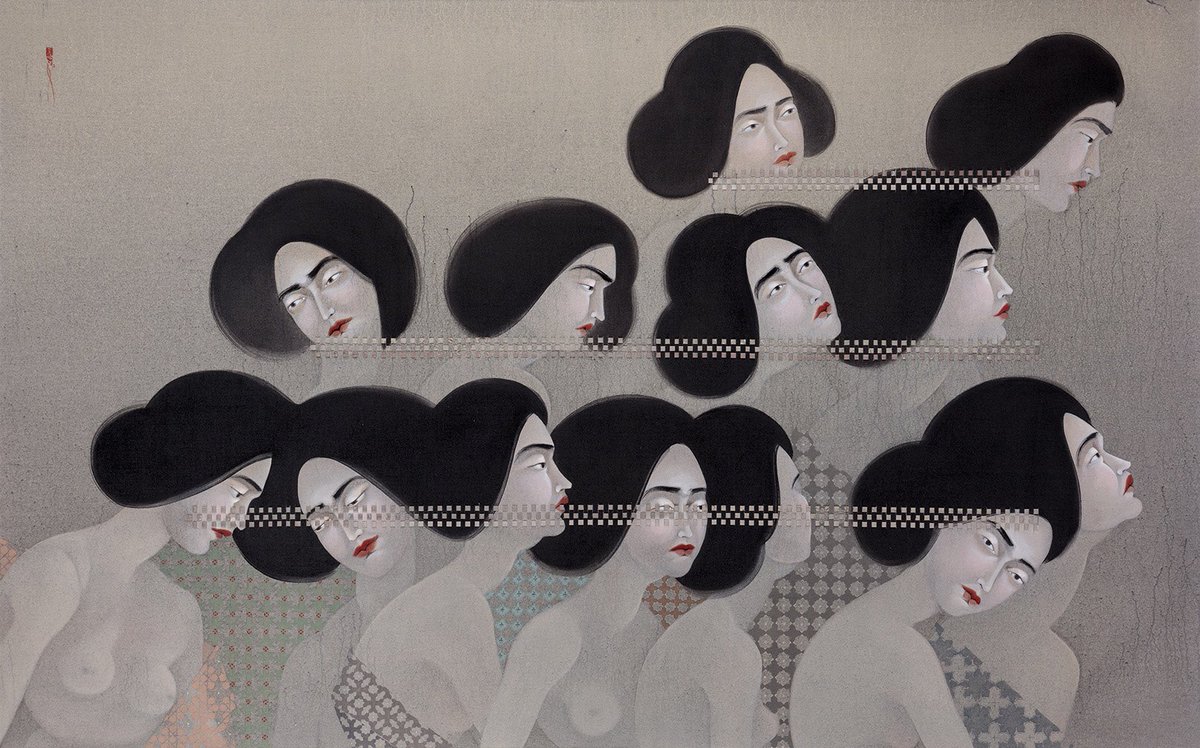 Hayv Kahraman consistently blows me away. Her last show at  @JackShainman got me a little choked up. She’s on Instagram here:  https://instagram.com/hayvkahraman 