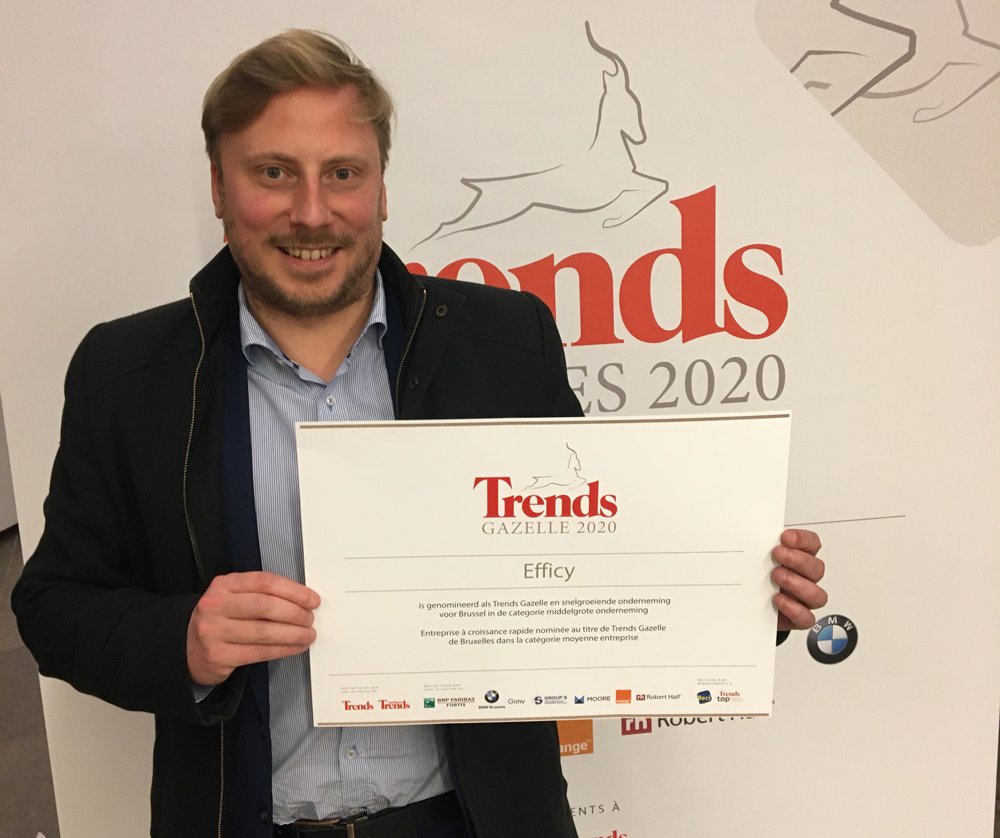 Efficy is in the TOP 10 of the best Gazelles for the 2nd year in a row! Thanks @redacTendances for the great ceremony event #proud #EuropeanCRMChampion #Efficy