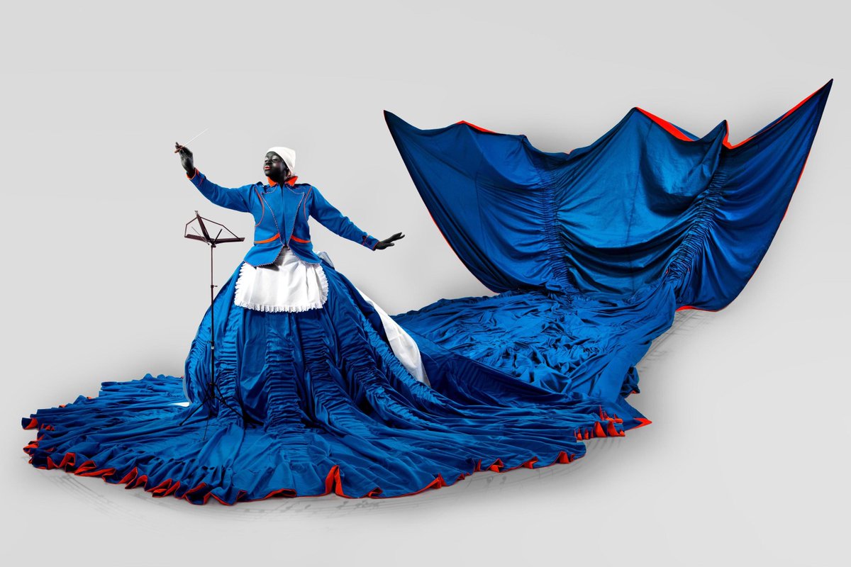 Works by South African artist Mary Sibande, 2000s-10s, who created the alter-ego "Sophie" (based on the women in her own family) to explore the history of domestic labor and the legacy of Apartheid through sculpture and photography