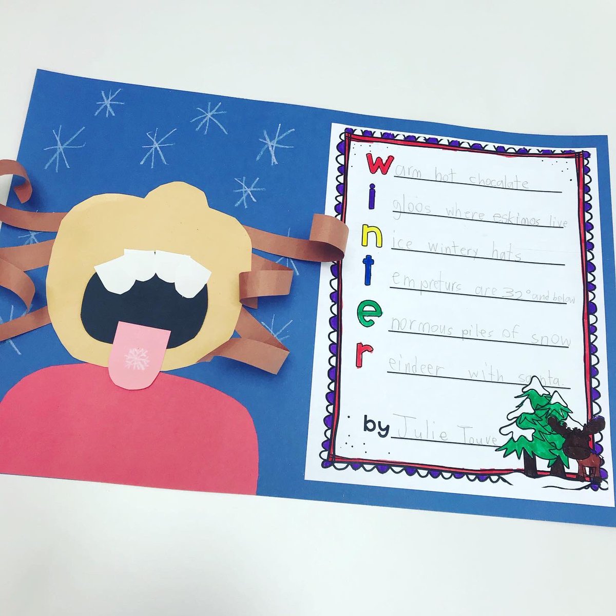 rebevans23's tweet photo. Perfect writing activity after it snowed last night! #iamdsisd #sycamoreyr3
#secondgrade https://t.co/eMT8gwtLIJ