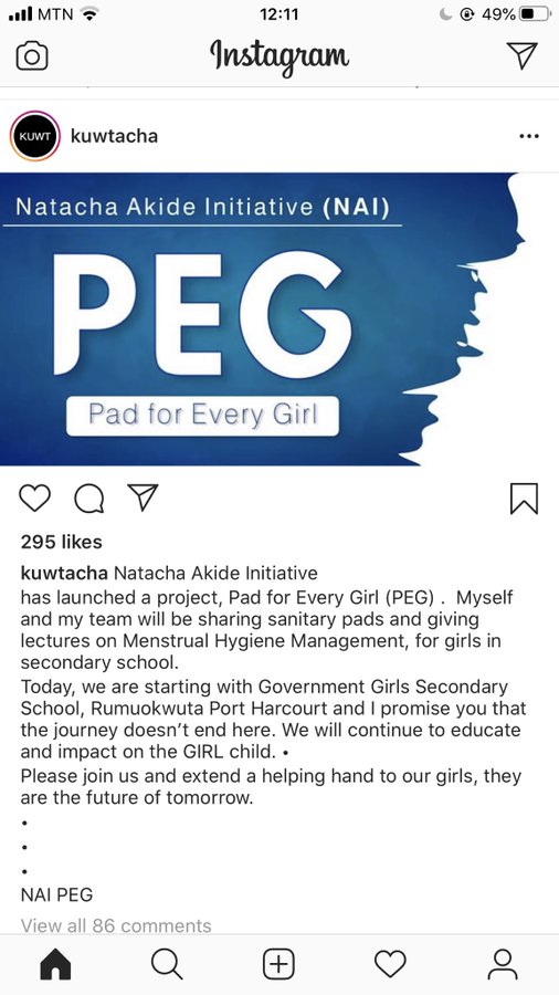 Simply_lite's tweet image. I'm #ProudofTacha for this awesome #NatachaAkideInitiative she is adding value and creating awareness with the platform she has. Thank you for not being focused on flaunting cars and designers on SM. You are an example worth emulating by all youths. You have my support always!