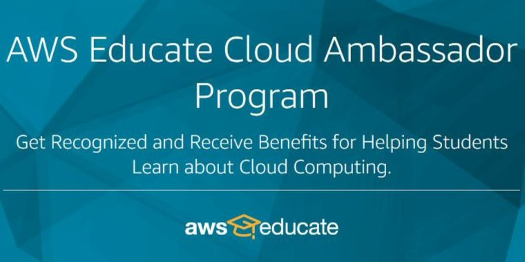 AWS Educate Cloud Ambassador Program text and logo