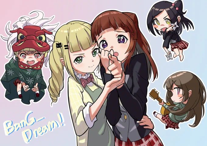 夢を撃ち抜く瞬間に! #BanG_Dream! #戸山香澄 #市ヶ谷有咲 #牛込りみ #山吹沙綾(バンドリ) #花園たえ #バンドリ https://t.co/o8Ypn67f44 