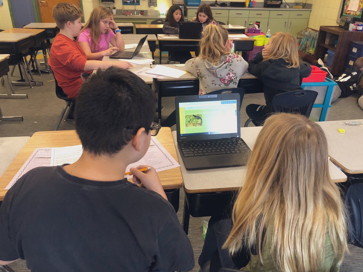 MrsWillis4th's tweet photo. We are enjoying our folktales and fables unit so far! Today we worked with partners to look up and read a folktale and then determine the theme, or the message, of the story! 🤓📚📖 #pgetweets #folktales #4thgradefun https://t.co/7yzyUSh6M1