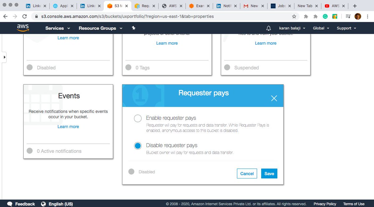 Karanbalaji047's tweet image. #AWSlearning Did you know that you can make requesters pay for data transfer &amp;amp; the requests? This will be a great scenario when you store large datasets such as web crawling data &amp;amp; others require frequent access for their businesses.

#aws #tech #Cloud  #data #AWSCertified