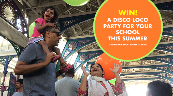 hackneycouncil's tweet photo. Want a free @discolocouk party at your school or nursery this summer? If you saw #DiscoLoco at Hackney Carnival 2019, take 3 mins to complete a survey, and you'll be entered into a prize draw to bring Disco Loco for your school/nursery for free! https://t.co/ph76RCQPIo https://t.co/Om3GYeYh3m