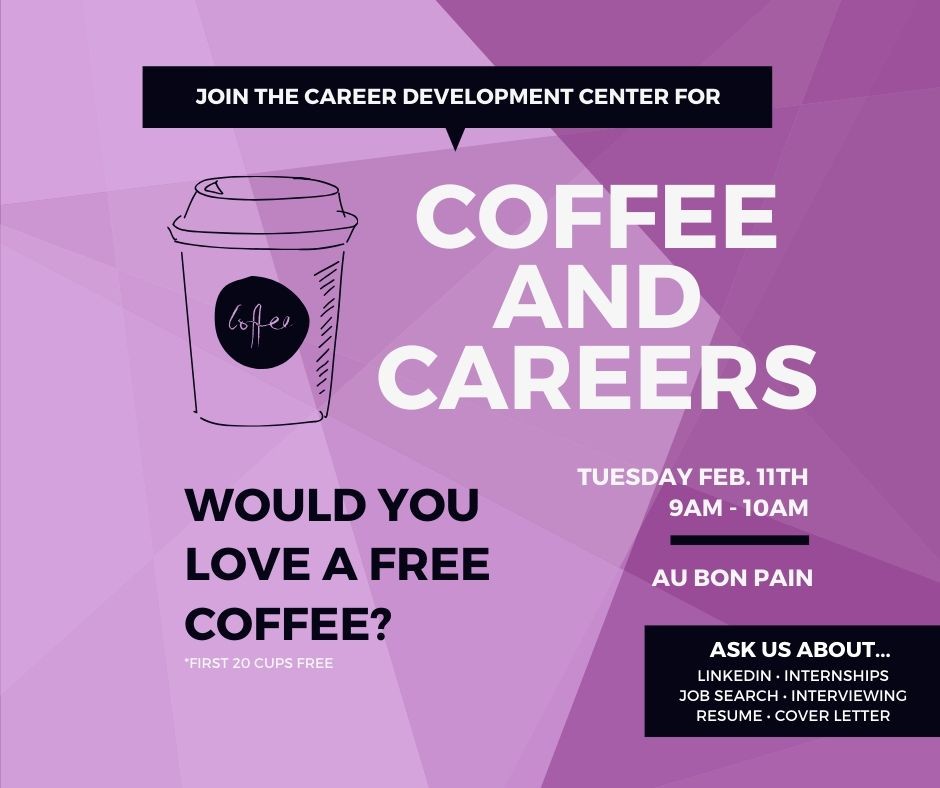 HireStonehill's tweet image. Who doesn't love FREE COFFEE and getting some tips about your future plans? ☕ The first 20 Skyhawks will enjoy a coffee while chatting about, resumes, interviewing, and so much more!
Hope you see you there!! 👍

#First20 #CoffeeAndCareers