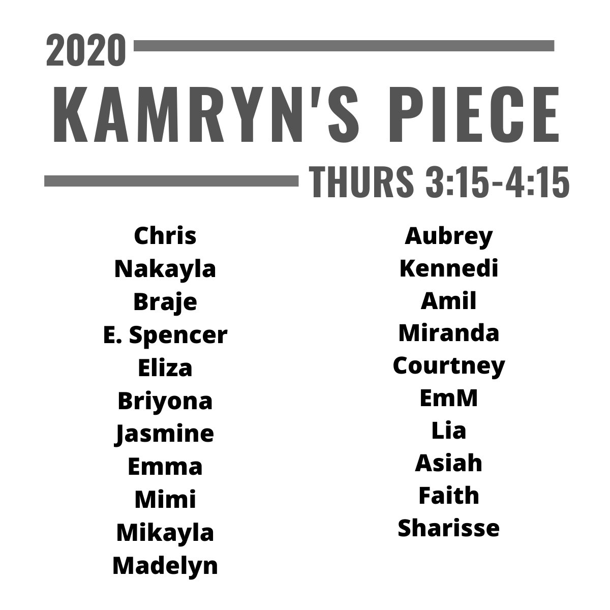 TDknightsdance's tweet photo. Thanks to all who came out for your peers’ auditions this week—please see cast lists below so you can plan. Can’t wait to see these works get going! #scdc #daledance #studentchoreography https://t.co/Cg1mEPLrXJ