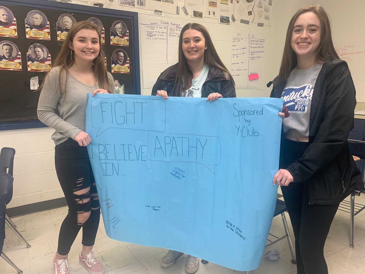 aubreykyymca's tweet photo. Trimble County’s #StudentY is fighting apathy with an interactive #IBeliveIn poster! We love seeing our students being advocates in their community!!!
What do you believe in? https://t.co/boCX2LwA8Q