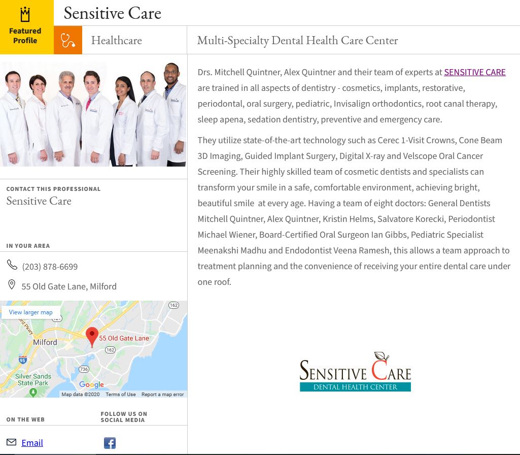 SensitiveCare's tweet image. Best of New Haven 2020! 
#SensitiveCareDentalHealthCenter #MultiSpecialty