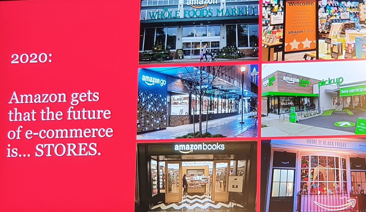 A statement that can count: Pure player #ecommerce is dead! #Amazon believes that future of e-commerce is ... Stores... #oec20 #natalieberg <a href="/retaildetailbe/">RetailDetail België</a>