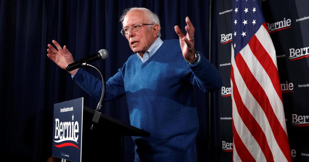 CBSNews's tweet photo. Bernie Sanders bashes Iowa Democratic Party and claims popular vote victory https://t.co/c9fOxwH200 https://t.co/mdLeNF5gLc