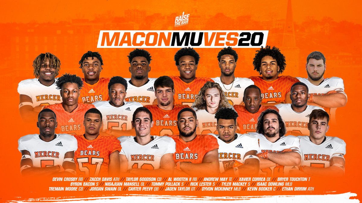 MercerFootball's tweet photo. The 2020 Football Recruiting Class 🐻🏈

🎟️➡️https://t.co/C43aCIFj69

#MaconMUves20 | #RaiseTheBar https://t.co/oQbeOIgZ8F