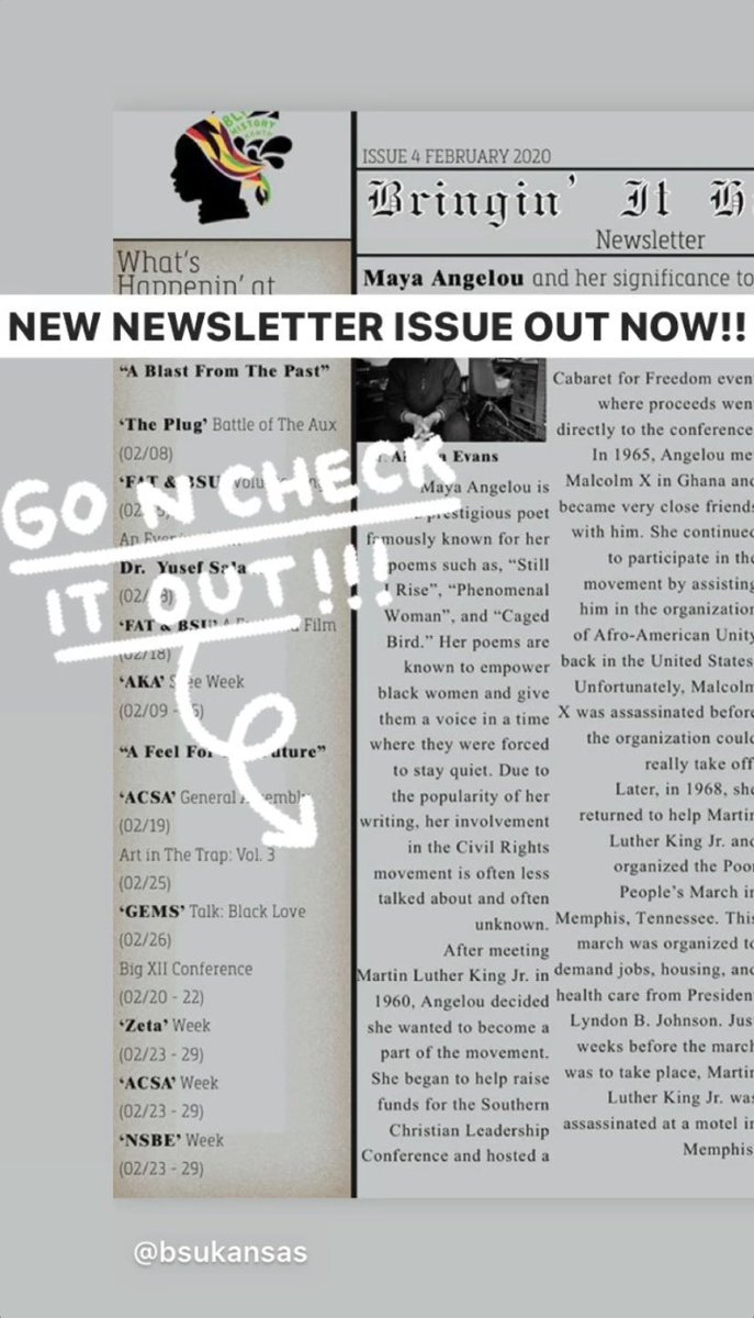 Check out ISSUE 4! 
In honor of our original newsletter, Harambee, we decided to rename this issue “BRINGIN’ IT HARAMBEE”✨
We talk about various feats in black history and also the history being made today! ✊🏾✊🏽✊🏿
Link in the bio!!!