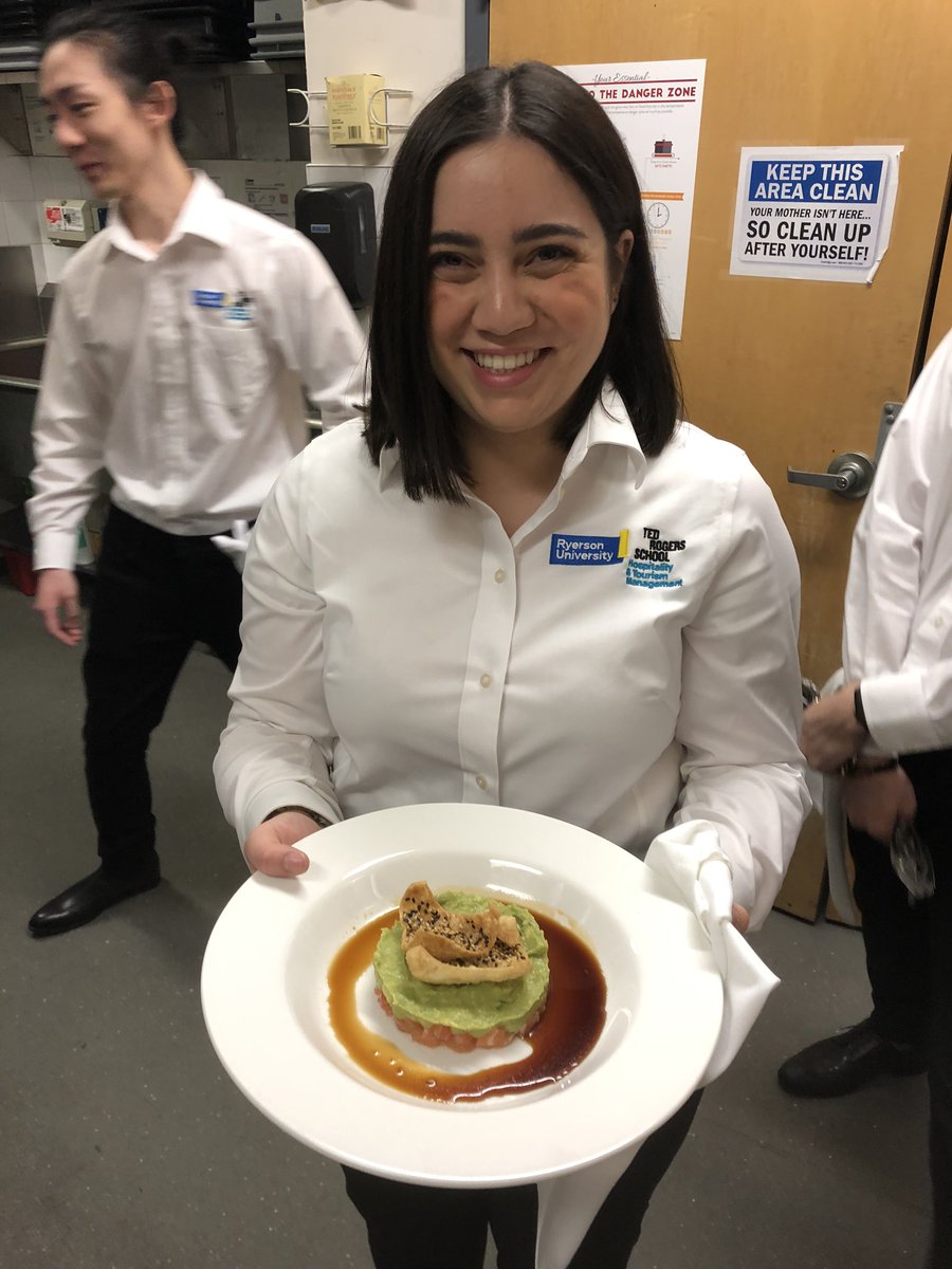 FDimanche's tweet photo. Today I saw our new chef @HTMRyerson Tommy McHugh in action (and I tried everything... trust a Frenchman: the food is GOOD!) and the students love it! #RUdining @TRSMRyersonU https://t.co/W6gMJ6TUo5