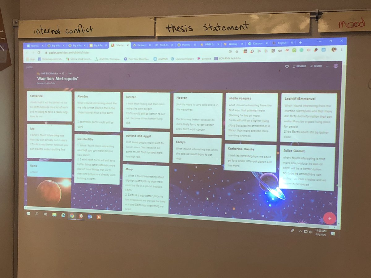 sherfay's tweet photo. @PrincipalLopez9 @bbennettams1131 @EscamillaTweets @GusCesar1 @RaymondLowery11 Excellent team teaching and use of Padlet in ELAR! #teamelar https://t.co/nrqQ8XcSor