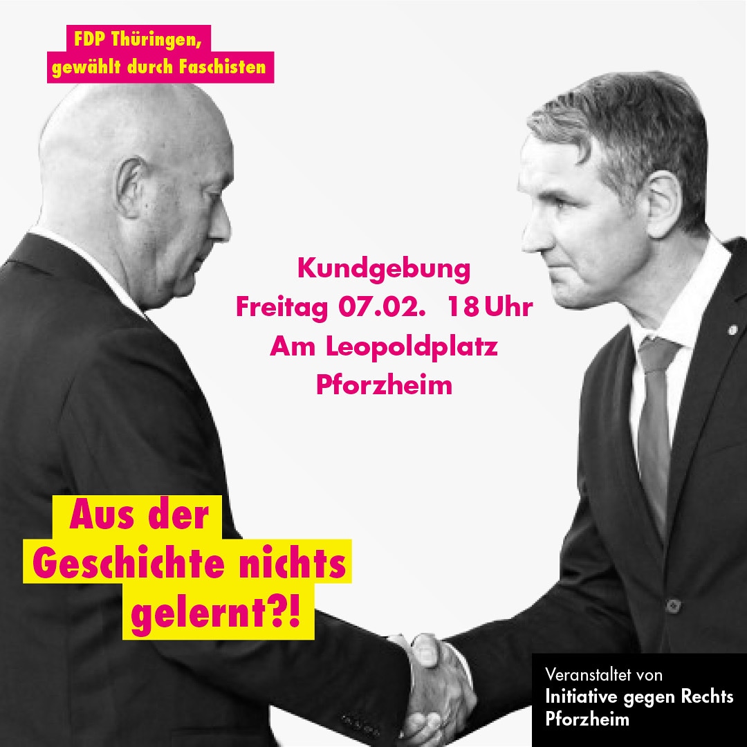 Aus der Geschichte nichts gelernt? Morgen 18 Uhr, Kundgebung auf dem Leo in #pforzheim
