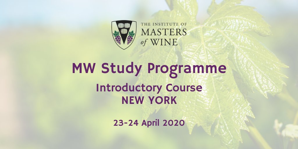 mastersofwine's tweet photo. Thinking of applying for the #MWstudyprogramme? Our NYC intro course led by @gormanmcadams will introduce the MW approach to the exam, with a special focus on the writing & tasting skills required to become an MW (23-24 April). Register: https://t.co/xAf00vDCbp #mastersofwine https://t.co/qSYxxqlgCp