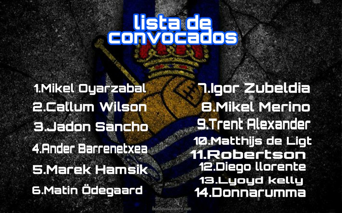 ddc_real's tweet photo. Una vez más estos son los jugadores elegidos por jasemi para el partido de hoy contra el Getafe de victorsoto
Vamos con todo🔥⚽
#RealSociedad #RealSociedadDDC ⚪🔵⚪ https://t.co/K1U4otRsE5