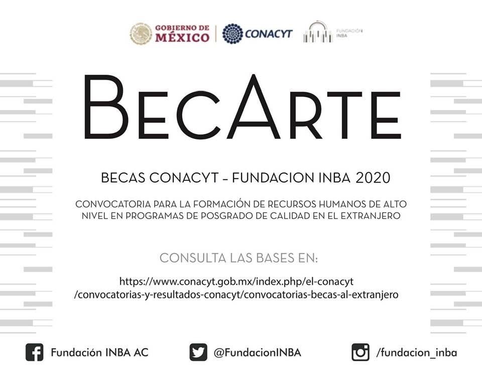 Convocatoria para estudios de posgrado en el extranjero CONACYT-FINBA 2020 @fundacion_inba @conacyt_mx 

conacyt.gob.mx/index.php/el-c…