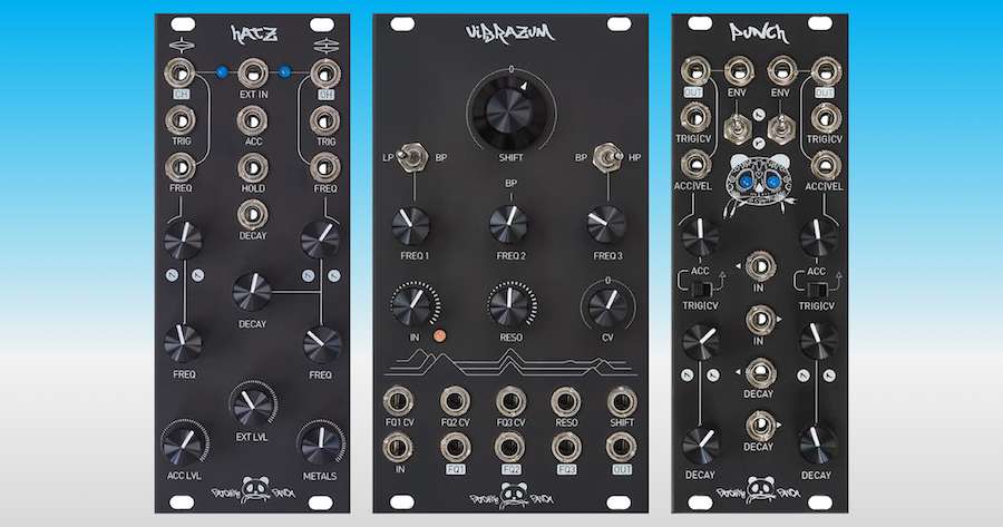MatttechModular's tweet photo. We now stock Patching Panda modules: VIBRAZUM v3, PUNCH v2 & HATZ. Hi-end build quality & sexy looks! https://t.co/0ic4fF3gDx
#eurorack #modularsynth #patchingpanda https://t.co/RS9anXhxfM