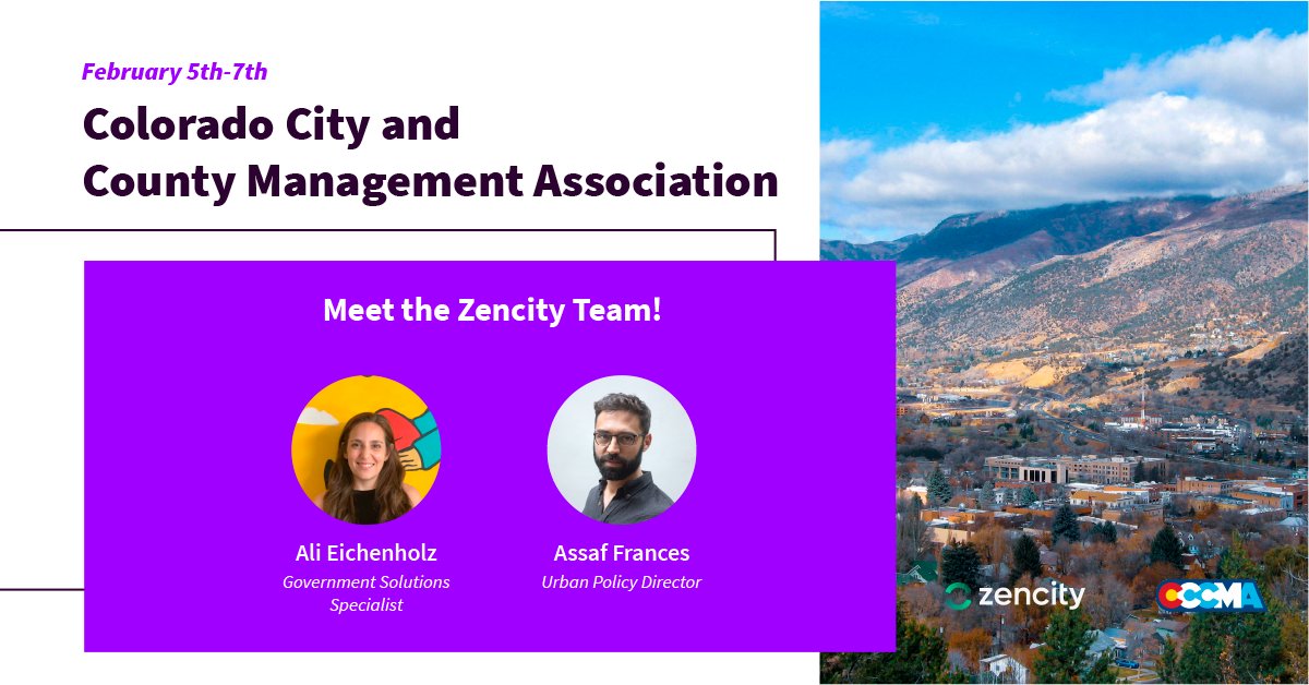 Zencityio's tweet photo. Our team will be at the @ColoCCMA 2020 conference! Check out the powerful work we do with local governments and the power of AI in government. #LocalGov #AI #CCCMA https://t.co/CbydoZFIh1