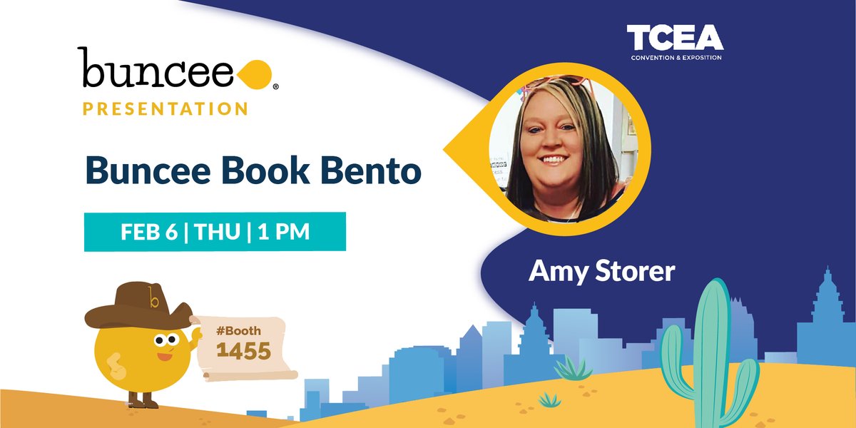 PebbleGoHQ's tweet photo. In one hour, @techamys will be presenting "Buncee Book Bento" at the @TCEA #BunceeBooth 1455!
π Thursday, February 6th at 1 PM CST
See you all there!
#TCEA #TCEA2020 #EdTech https://t.co/gwdgPuxIgx