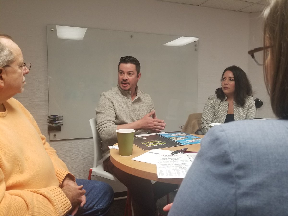 UALRCSSC's tweet photo. We want to thank  Ashley Wimberley, the executive director of the Arkansas Press Association, for speaking to our CSSC students and faculty.
 
Join us for our next Coffee with the Experts, February 20th, with President &amp; CEO of Mount St. Mary Academy, Karen Flake. 

#CSSC #CWTE https://t.co/pDLC1gPz1Q