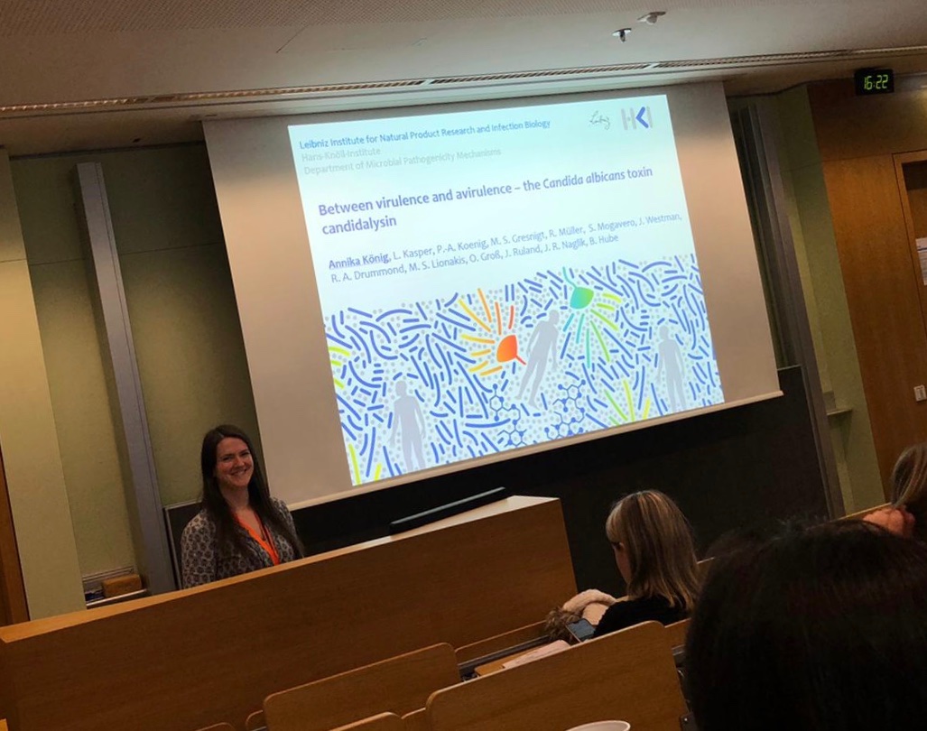 mpm_hki's tweet image. One of the highlights of MPM research is of course #candidalysin! Annika shared with the audience some new discoveries related to this interesting #fungal #toxin! #candida