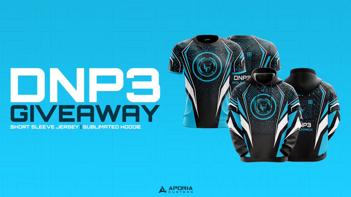 🚨 GIVEAWAY ALERT 🚨 

We’re partnering with <a href="/DNPthree/">⚫️</a> to give away a DNP3 jersey and hoodie!

🔁 RT + Like
💞 Tag your friends
✅ Follow <a href="/AporiaCustoms/">Aporia Customs™ 🎮👕</a> &amp; <a href="/DNPthree/">⚫️</a> 
🖱 ENTER HERE: bit.ly/dnp3aporia