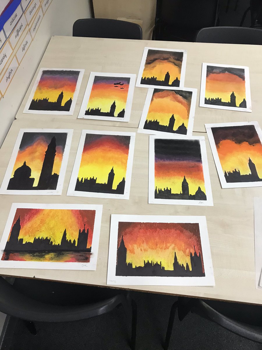Class9DPS's tweet image. Y6 you are incredible! Just some final pieces produced based on the stimulus of Blitz! @DartonPrimary #DPS_art