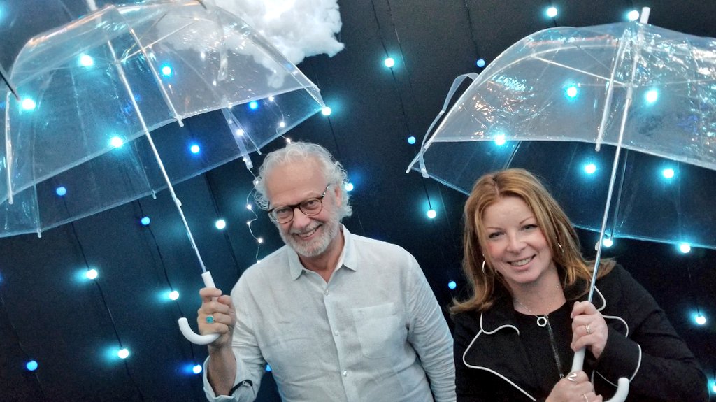 It's raining fun in <a href="/uptownwaterloo/">Uptown Waterloo</a> at the pop-up exhibition from <a href="/THEMUSEUM/">THEMUSEUM</a> Thank you <a href="/Marskell/">David Marskell</a> and <a href="/TVanKalsbeek/">Tracy Van Kalsbeek</a> for the tour.  Wow!!..such a powerful look at our climate emergency #SPECTRUM #ALARMkw <a href="/CTVKitchener/">CTV Kitchener</a> <a href="/VirginRadioKW/">Virgin Radio KW</a> @995KFUN