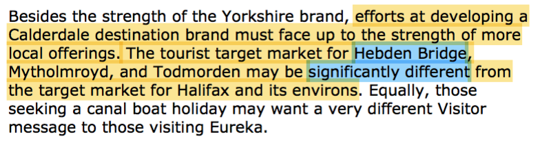 Angeldale101's tweet photo. Just some things a paid Tourism consultant told @calderdale re destination branding & why smothering individual town brands was not a good thing. Did they listen? No! #TheyKnowBest
@hbbusinessforum
@MytholmroydBN
@Todconnect
#UniqueIsBest
Bring back @HebenBridgeTIC Twitter a/c https://t.co/GaaKbIU9lg