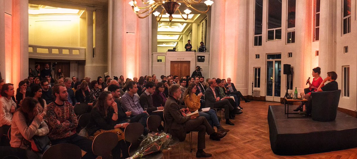 AllieElwell's tweet photo. Full house tonight for the launch of Albena Azmanova’s exciting new book, “Capitalism On Edge”. 

All ears for a fascinating discussion with EU Greens Secretary General Vula Tsetsi. 

#edgeofcapitalism #brussels #eu https://t.co/vvYvQ0dqr0