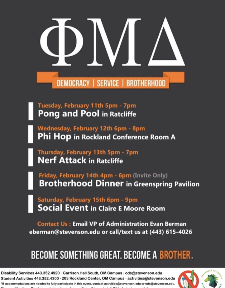 Next week is spring recruitment for Phi Sigma Sigma and Phi Mu Delta!
